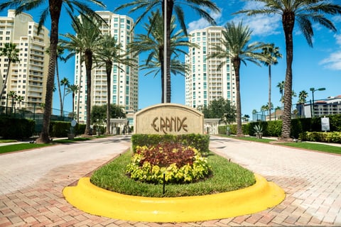 HOA commercial landscape front entrance 1