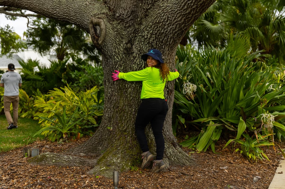 hugging tree crew mulch 2