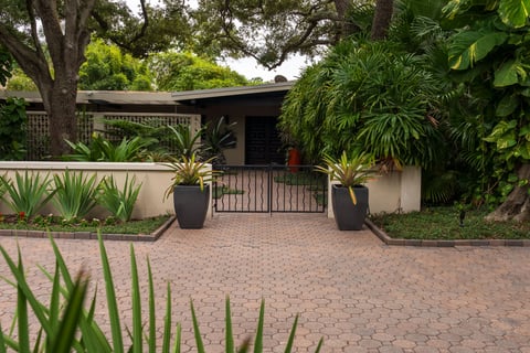 residential landscape maintenance front yard garden beds