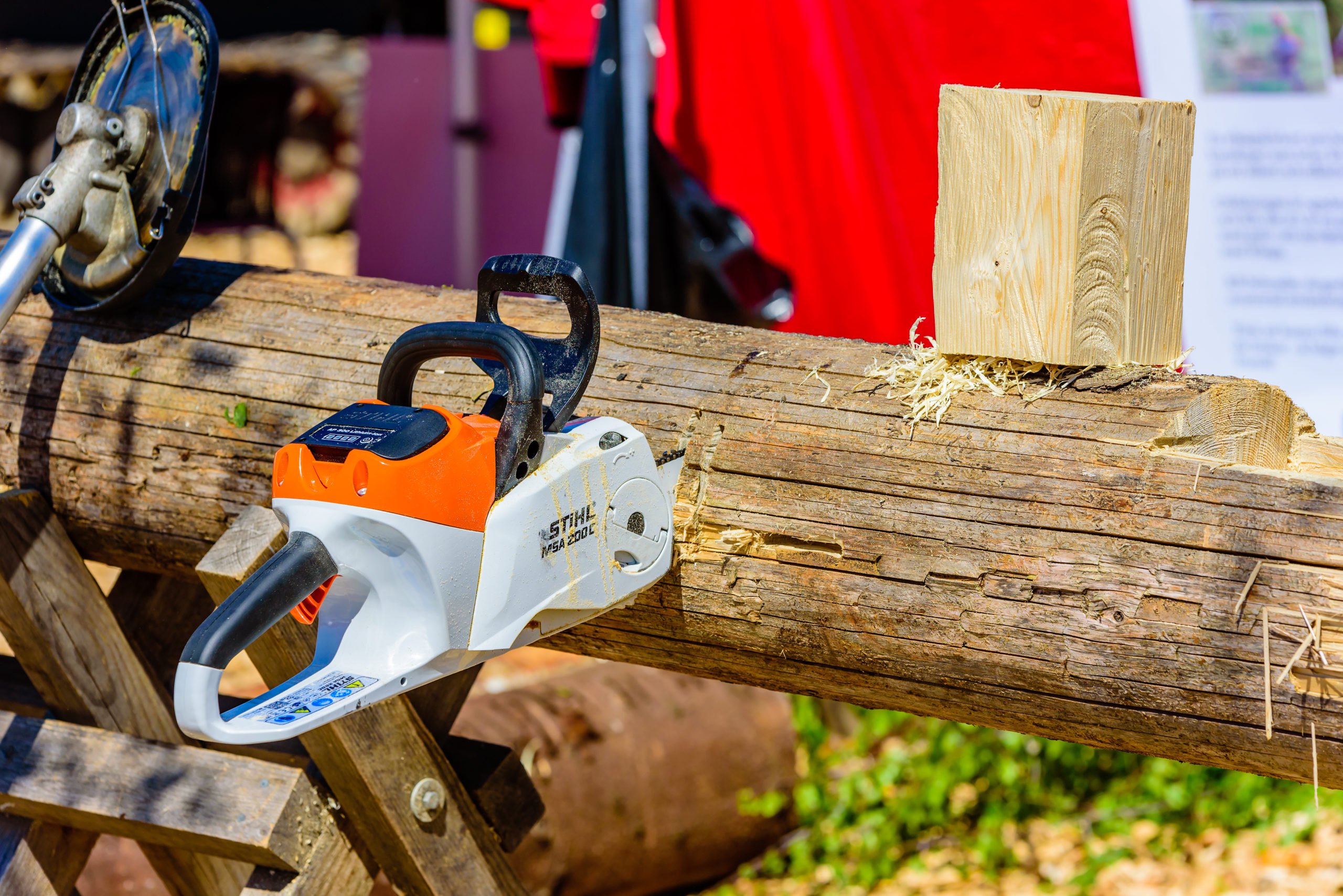 The power of a battery powered tool is helpful for both the landscaping job and the environment. 