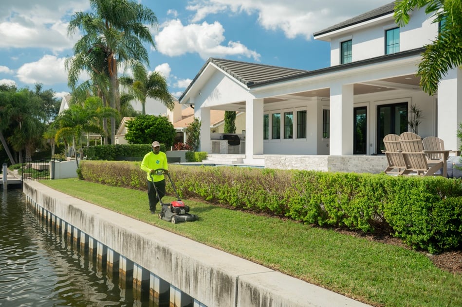 Maintenence crew landscape mowing 2