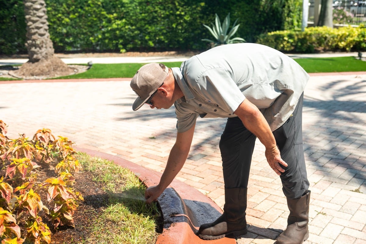 commercial hoa landscape maintenance crew irrigation 1