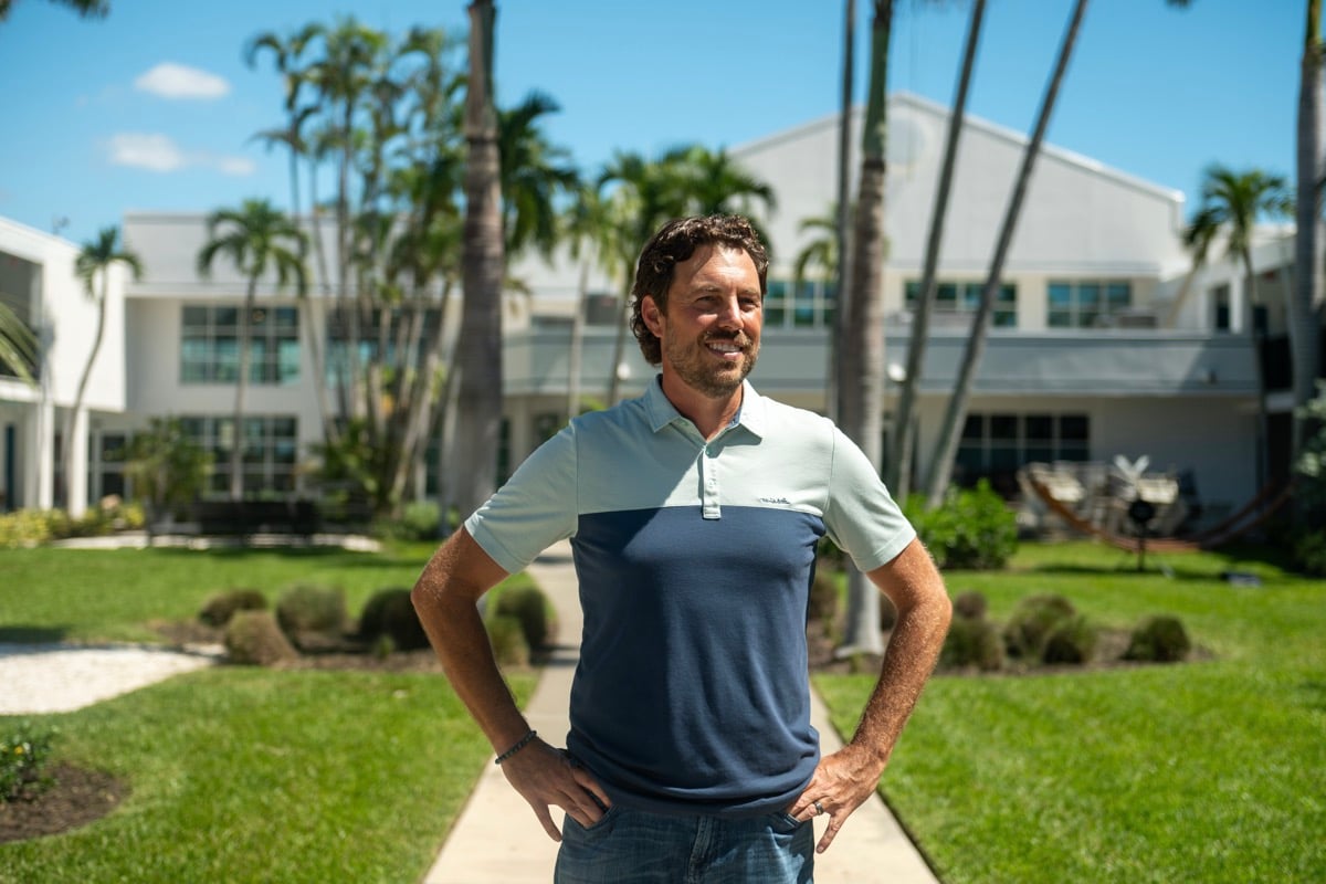 commercial property manager looking at landscape 2