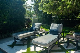 residential landscape patio beds seating