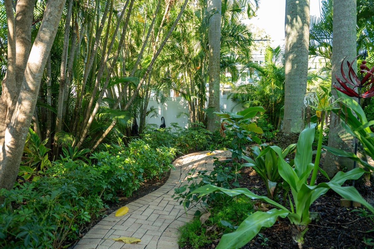 residential landscape paver patio landscape beds walkway 1