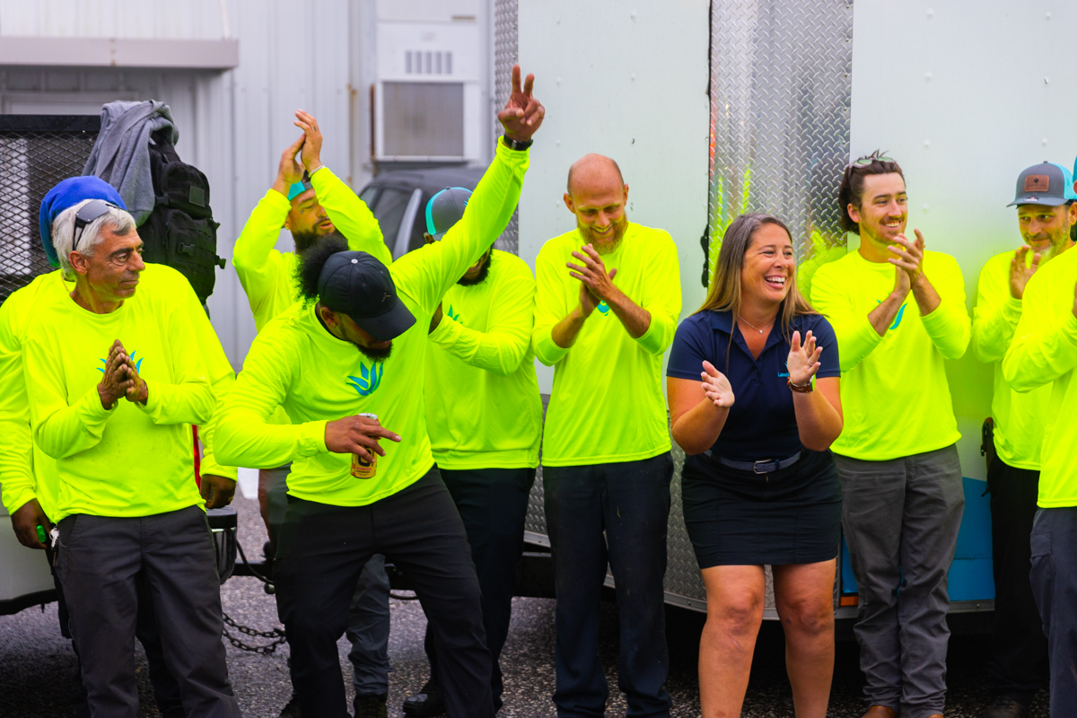 crew truck meeting celebrate team 3